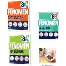 Paraf Yayınları Fenomen Yayınları 8A Matematik + 8A Fen + 8b Paragraf Set Priz Tutucu Hediye