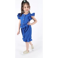Aden Kids Kız Çocuk Kemerli Şık Tulum - Esnek Rahat Kumaş - 4-12 Yaş - Tatil, Bayram ve Günlük Kullanım