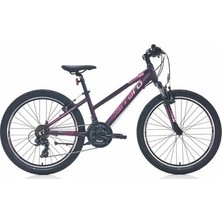 Carraro Force 401 24 Jant Full Shimano 21 Vites Kız Bisikleti Siyah Fuşya