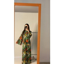 Renkli Desenlidüz Model Kadın Elbise