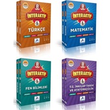 Paraf Yayınları Paraf 8. Sınıf Interaktif Türkçe -Matematik-Fen-Sosyal Etkinlikli Soru Bankası Seti 4 Kitap 2025