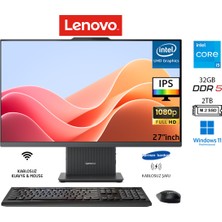 Lenovo ıdeacentre Aıo 27IRH9 Intel Core I5 13420H 32GB 2tb SSD Sıyah W11PRO 27" Fhd All In One Bilgisayar Duddı