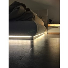 Cozze Mobilya Roma Parçalı Blok Başlıklı LED Işıklı Bazalı Karyola