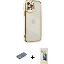 İlk El Grup Pilelistore™ iPhone 12 Pro Max Kılıf Çekirdek Klasik Serisi - Siyah 6d Mat Seramik Hayalet Nano Ekran Koruyucu + Renkli Kamera Lens Koruma Cam - Yl