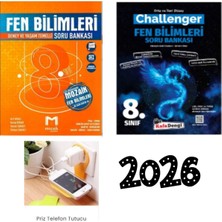 Paraf Yayınları 2026 Mozaik 8.sınıf Fen Bilimleri + Kafadengi Challenger Fen Soru Bankası Set Priz Tutucu Hediye