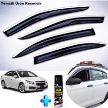 Caraks Cruze Sedan Mügen Cam Rüzgarlığı Abs Nikelaj Krom Cam Rüzgarlığı 2009-2017 + Ebrayn Lastik Parlatıcı