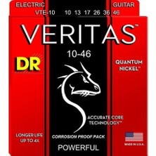 Dr Veritas Uzun Ömürlü Elektro Gitar 0,10 Takım Tel Yedekli (El Yapımı)