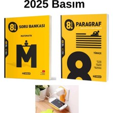 Paraf Yayınları Hız 8.sınıf Matematik +Paragraf Soru Bankaları Set 2025-2026 Priz Tutucu Hediye 2 Kitap