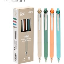 Nusign Nusıgn   0.7 mm Jel Kalem Siyah Mürekkep Ergonomik Yazım Kalemi