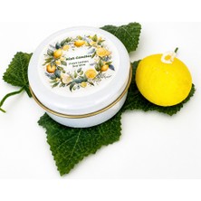 Nish Candles Bahar Esintili Limon Kokulu 2'li Set, Metal Kutu Içinde Soya Mumu ve Gerçek Görünümlü Limon