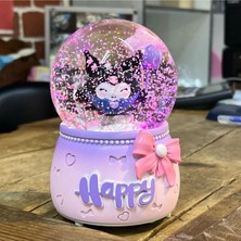 Nesever Store Mega Boy Kuromi Küresi Işıklı Otomatik Kar Püskürtmeli Müzikli Kar Küresi