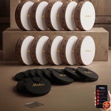 Midex BR-910X 10'lu Bendir Def Toptan Paket Akort Ayarlı El Tutma Oyuklu Çantalı