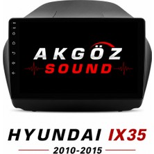 GÖZA-X Hyundaı IX35 2010-2015 Multimedya Çerçevesi  9 Inç  Soketleri Içinde