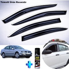Caraks Seat Toledo Mügen Cam Rüzgarlığı Abs Nikelaj Krom Cam Rüzgarlığı 1999-2005 + Ebrayn Lastik Parlatıcı