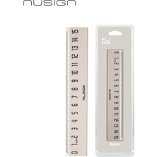 Nusign Nusıgn 15 cm Cetvel Beyaz Abs Plastik Kolay Kavrama Çizim Cetveli