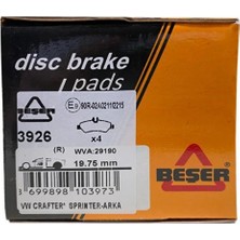 Beşer Arka Fren Balatası Crafter-Sprınter 06--