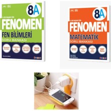 Paraf Yayınları Fenomen 8A Fen ve 8A Matematik Soru Bankası Set (Priz Telefon Tutucu HEDIYE)2024