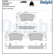 Delphi Arka Fren Balatasi Accent Blue 2011- Elantra 2011- I40 2011- Optima 2011 2015 Rio 2011- Sportage 2016- Ssangyo