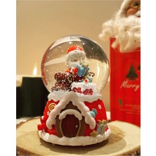 Nesever Store Orta Boy Müzikli Işıklı Yılbaşı Kar Küresi Hediye Kutulu 12 cm Renkli Tasarım