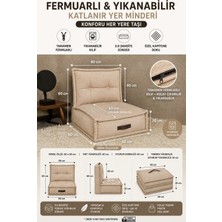 Colormix Fermuarlı Yıkanabilir Katlanır Çok Amaçlı Yer Minderi 60X60 cm Taşınabilir Minder