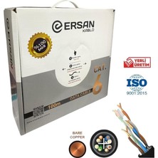 Ersan Kablo 23AWG Bakır Cat6 Outdoor Dış Ortam Kablo 100MT Siyah