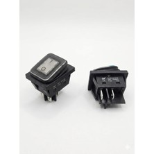 Anahtar Büyük On ~ Off Beyaz   Işıklı 30A 220V  KCD2-201NW-BW 4 Pin