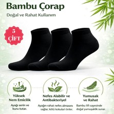 Sky Socks 5'li Erkek Bambu Konforlu Terletmez Koku Yapmaz Patik Çorap