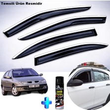 Caraks Megane 1 Hb Mügen Cam Rüzgarlığı Abs Nikelaj Krom Cam Rüzgarlığı 1996-2004 + Ebrayn Lastik Parlatıcı