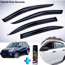 Caraks Toyota Rav 4 Mügen Cam Rüzgarlığı Abs Nikelaj Krom Cam Rüzgarlığı 1999-2006 + Ebrayn Lastik Parlatıcı