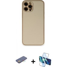 Pileli Store Pilelistore™ iPhone 12 Pro Kılıf Yadigar Klasik - Siyah 3D Antistatik Seramik Nano Ekran Koruyucu + Renkli Kamera Lens Koruma Cam - Mı