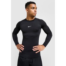 Nike Pro Dri-Fit Tight Top Ls Erkek Siyah Uzun Kollu Spor Tişört