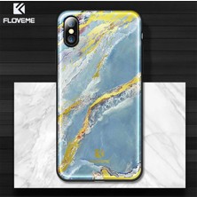 Die Grup Floveme Iphone  x Xs Mermer Desenli Premium Silikon KILIF-(5775)
