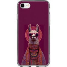TechTree iPhone 6 - 6s Uyumlu Kozmik Lama Baskılı Silikon Kılıf