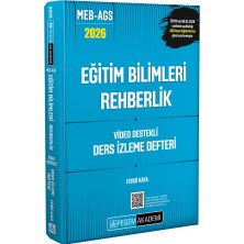 Pegem Akademi Yayıncılık 2026 MEB AGS Eğitim Bilimleri Rehberlik Video Destekli Ders İzlem