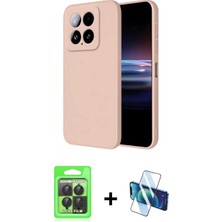 Pileli Store Pilelistore™ Mi 14T Pro Kılıf Ahenk Serisi - Siyah 3D Antistatik Seramik Nano Ekran Koruyucu + Raze Metal Kamera Lens - Sh