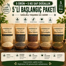 Değirmenci Ali 5’li Bakliyat Seti 5 kg – Kinoa, Chia Tohumu, Keten Tohumu, Karabuğday, Maş Fasulyesi – Doğal Katkısız