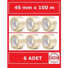 Bolton 100 Metre 6 Adet Koli Bandı Şeffaf Yüksek Kalite Hotmelt (45MM x 100MT)