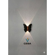 Cesaa Elektrik Elektrikli Kelebek Duvar Apliği LED Duvar Lambası Modern Dekoratif Aydınlatma Pilli Değildir