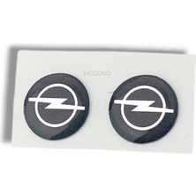 MOZOKO Kendinden Yapışkanlı Opel Logolu 14 mm Damla Baskılı Anahtarlık Kumanda Amblemi 2 Adet