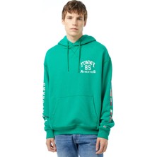 Tommy Hilfiger Tommy Jeans Tju Archive Games Unisex Yeşil Hoodie