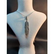Mryart Tüy Detaylı Çelik Kolye Unisex