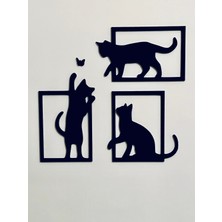 Kedi Figürlü Duvar Resmi