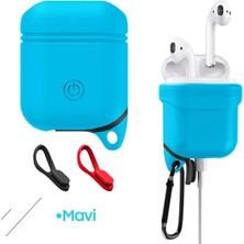 Die Grup Ally Apple Airpods Için Premium Silikon Kılıf ANAHTARLIKLI-(5775)