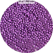 Vexor Mor Renk 4 mm Yaklaşık 660 Adet / 60 Gram Cam Boncuk Oya Yazma Bileklik ve Kolye