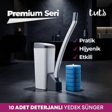 Wellnax Yeni Nesil Deterjanlı Temizlik Seti- Kullan At Süngerli Tuvalet Fırçası