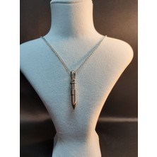 Mryart Kurşun Detaylı Çelik Kolye Unisex