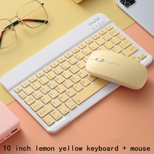 Yesnice Kablosuz Mini Taşınabilir Klavye ve Mouse Seti Tüm Tablet Modeller ile Uyumlu Bluetooth Wireless