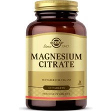 Solgar Magnesium Citrate 200 Mg 60 Tablet (Magnezyum Magnesyum Sitrat