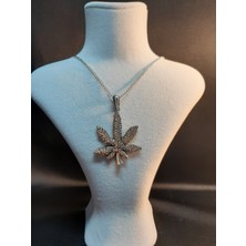 Mryart Yaprak Detaylı Zincir Çelik Kolye Unisex