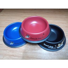 Pet Renkli Çelik Mama Kabı Kaydırmaz Taban 16 cm 1 Adet-Karışık Renk